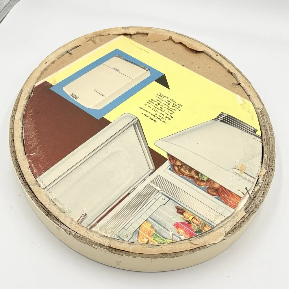 Vintage Oval Cream Gold Painted Wood Picture Frame & Glass 15x10